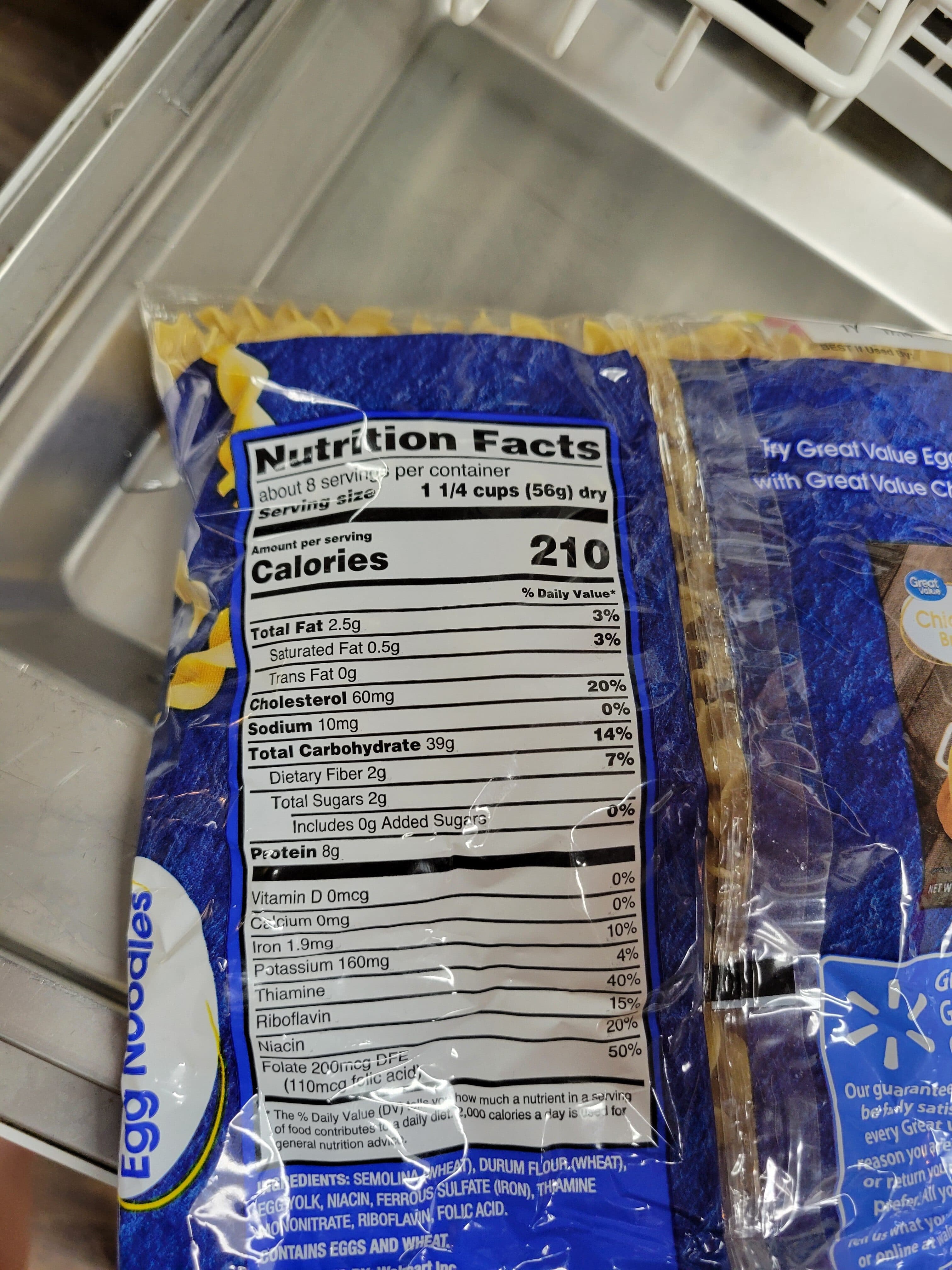 Great Value Wide Egg Noodles packshot