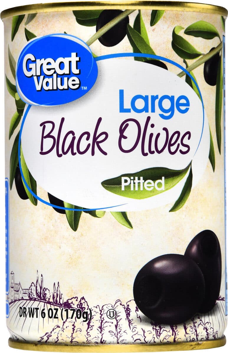 Great Value Pitted Large Black Ripe Olives packshot