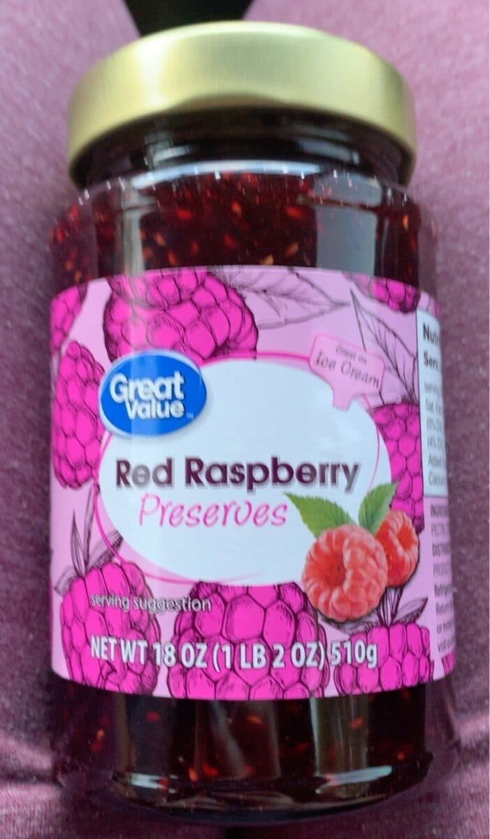 Great Value Red Raspberry Preserves packshot