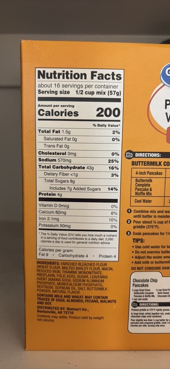 Great Value Complete Pancake & Waffle Mix packshot