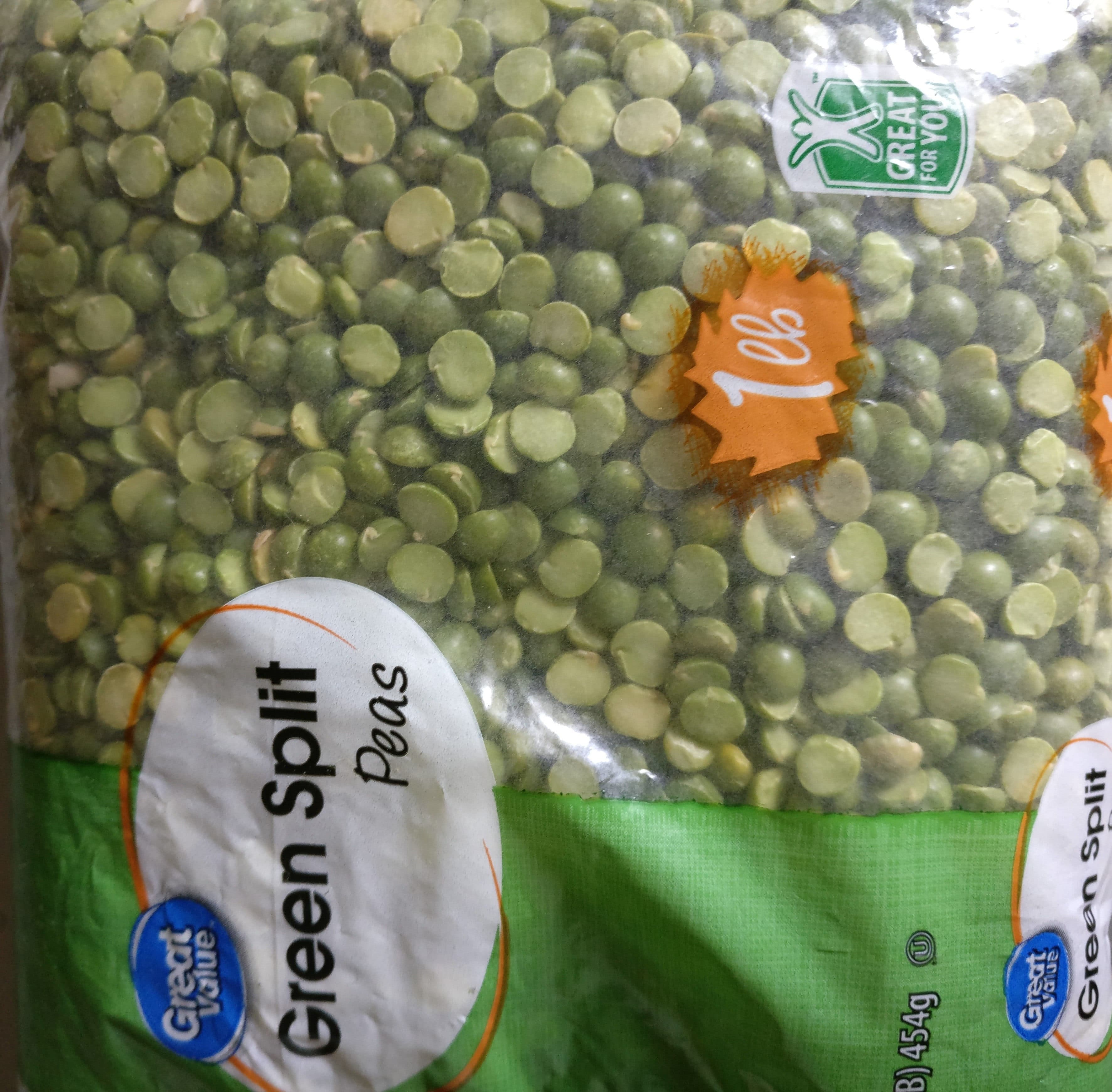 Great Value Green Split Peas packshot
