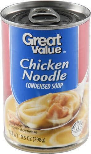 Great Value Chicken Noodle Condensed Soup packshot