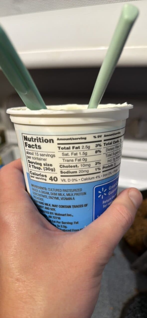 Great Value Light Sour Cream packshot