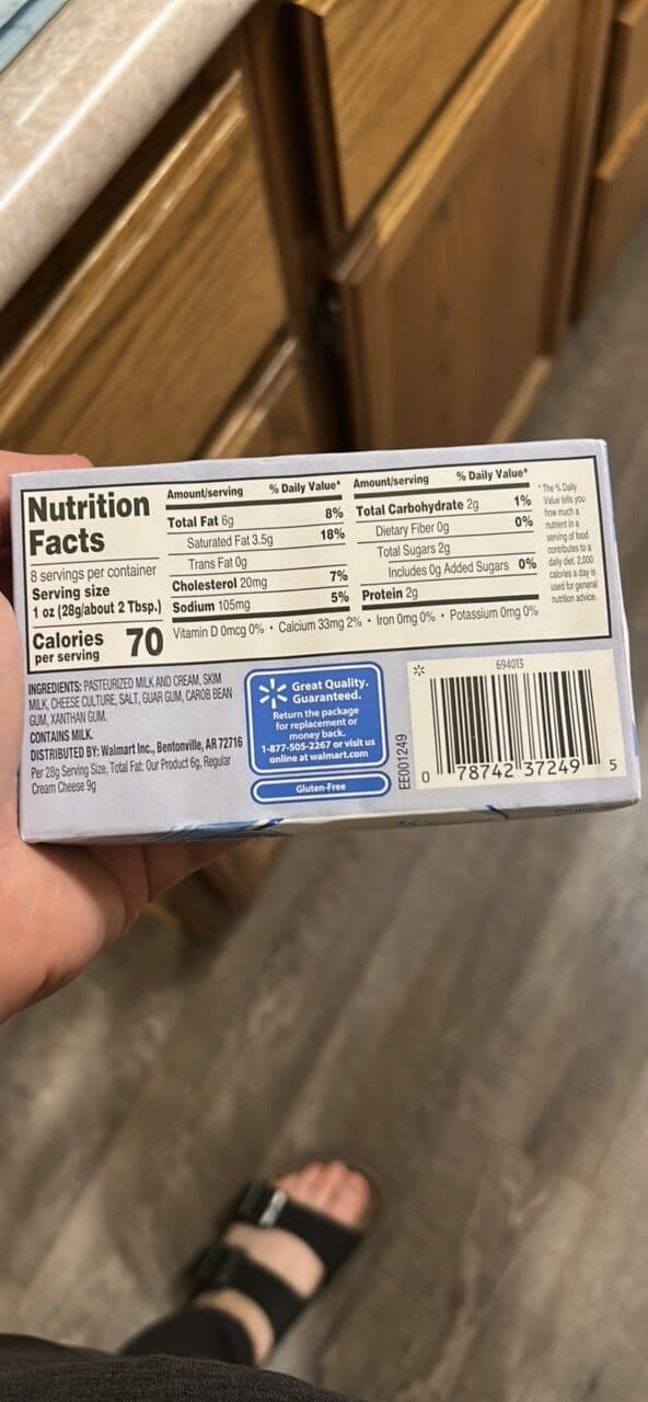Great Value Neufchâtel Cheese packshot