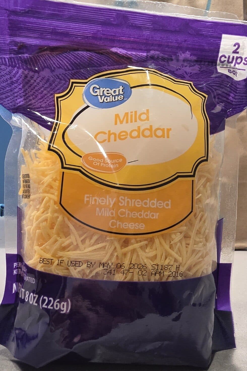 Great Value Mild Cheddar packshot
