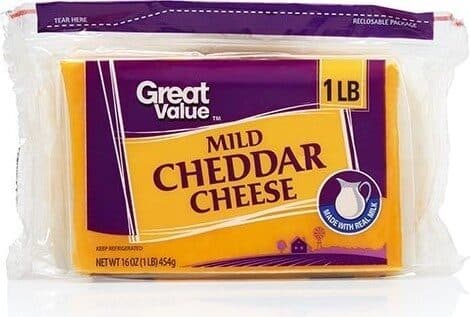 Great Value Mild Cheddar Cheese packshot