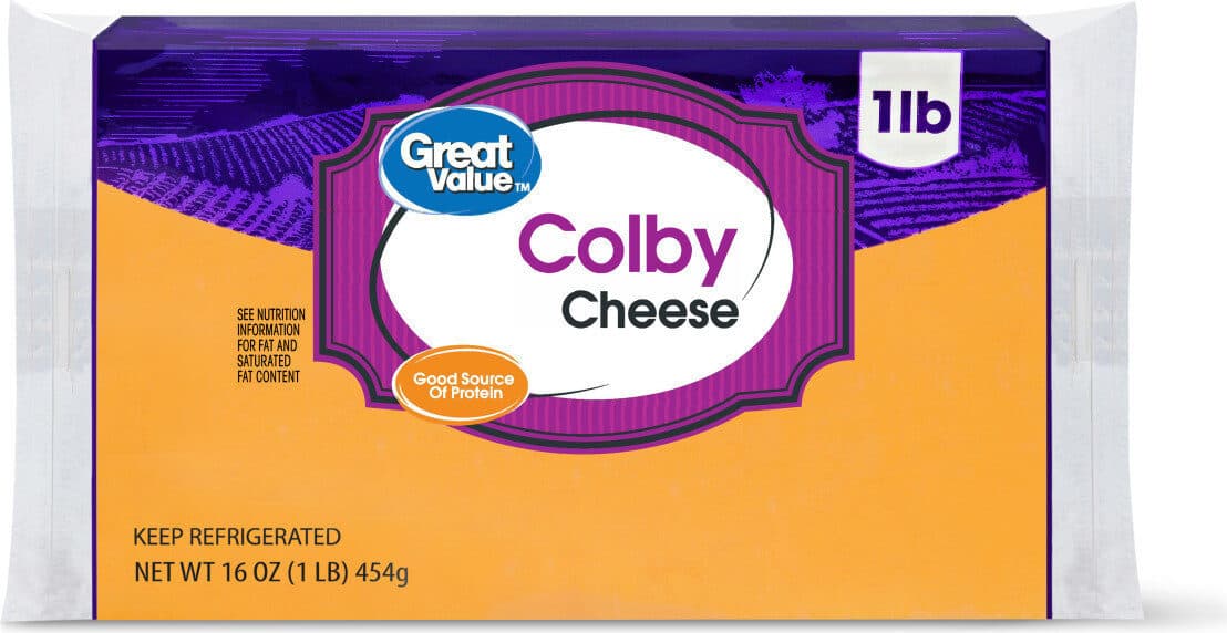Great Value Colby Cheese packshot
