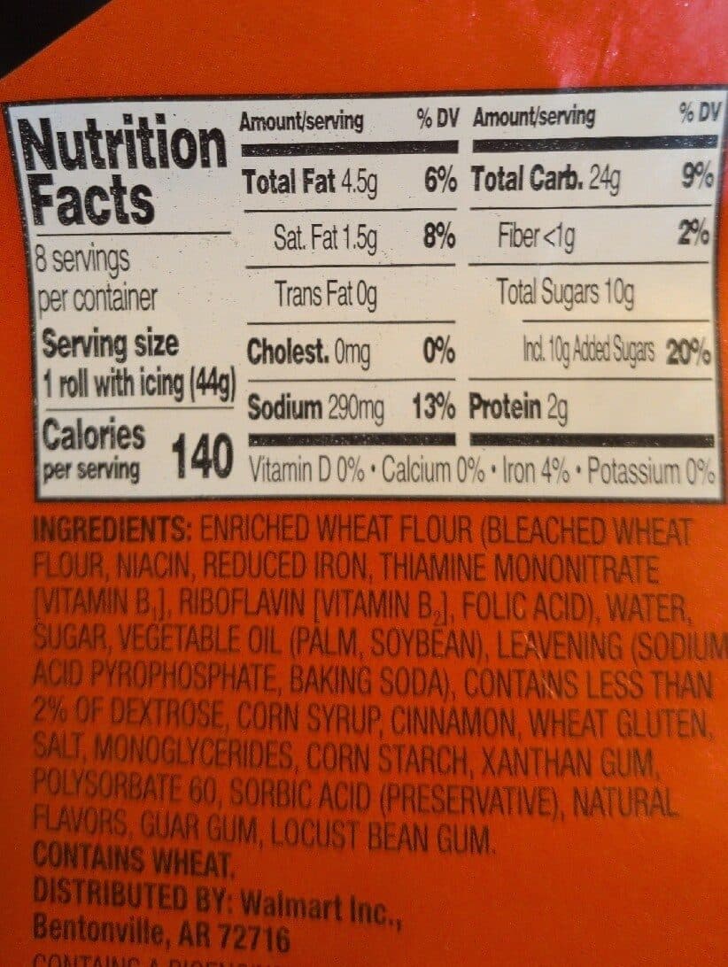 Wal-Mart Stores Inc. Cinnamon Rolls With Icing packshot