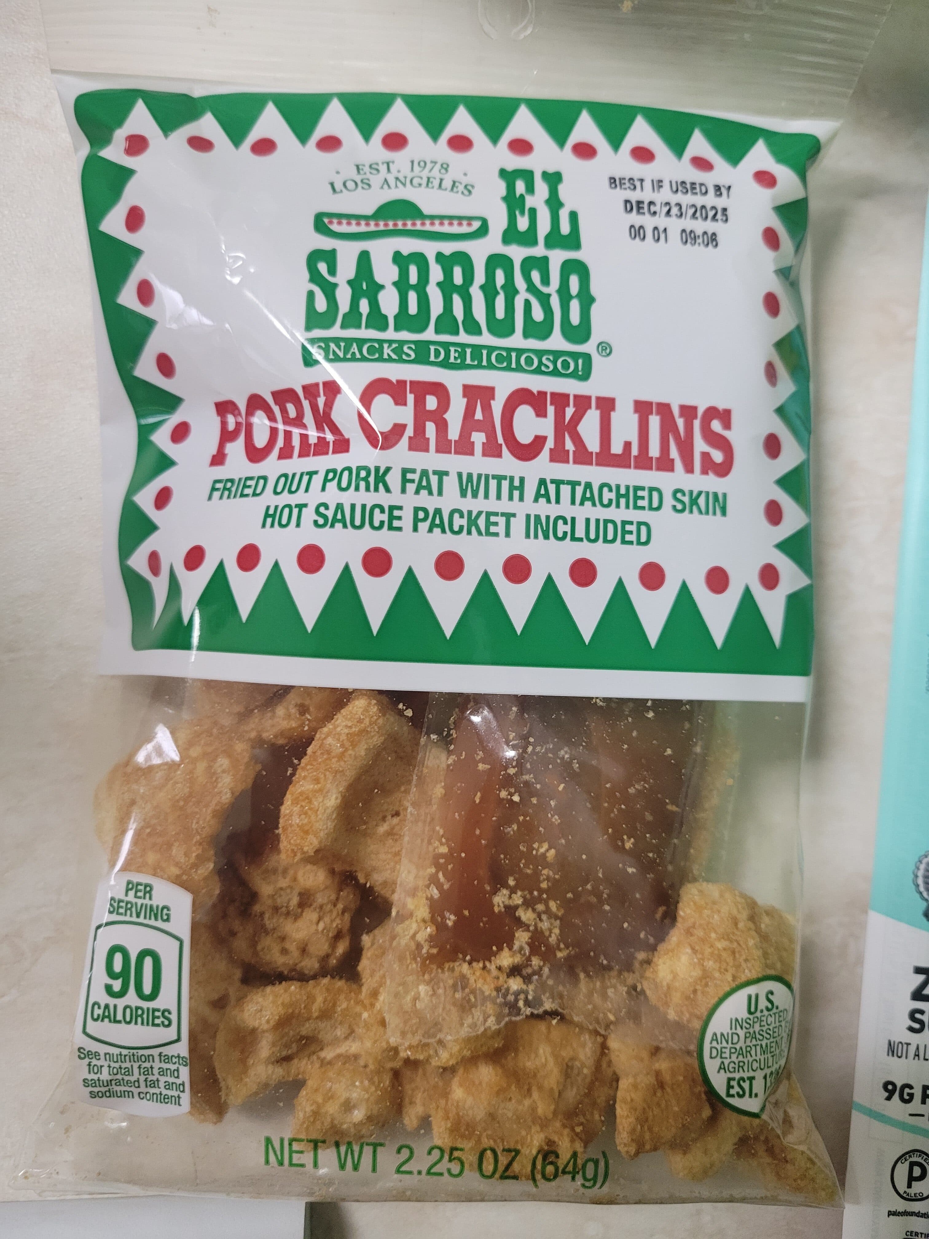 El Sabroso Pork Cracklins packshot