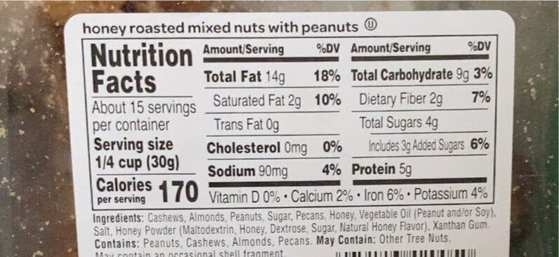 Open Food Facts Honey roasted mixed nuts packshot