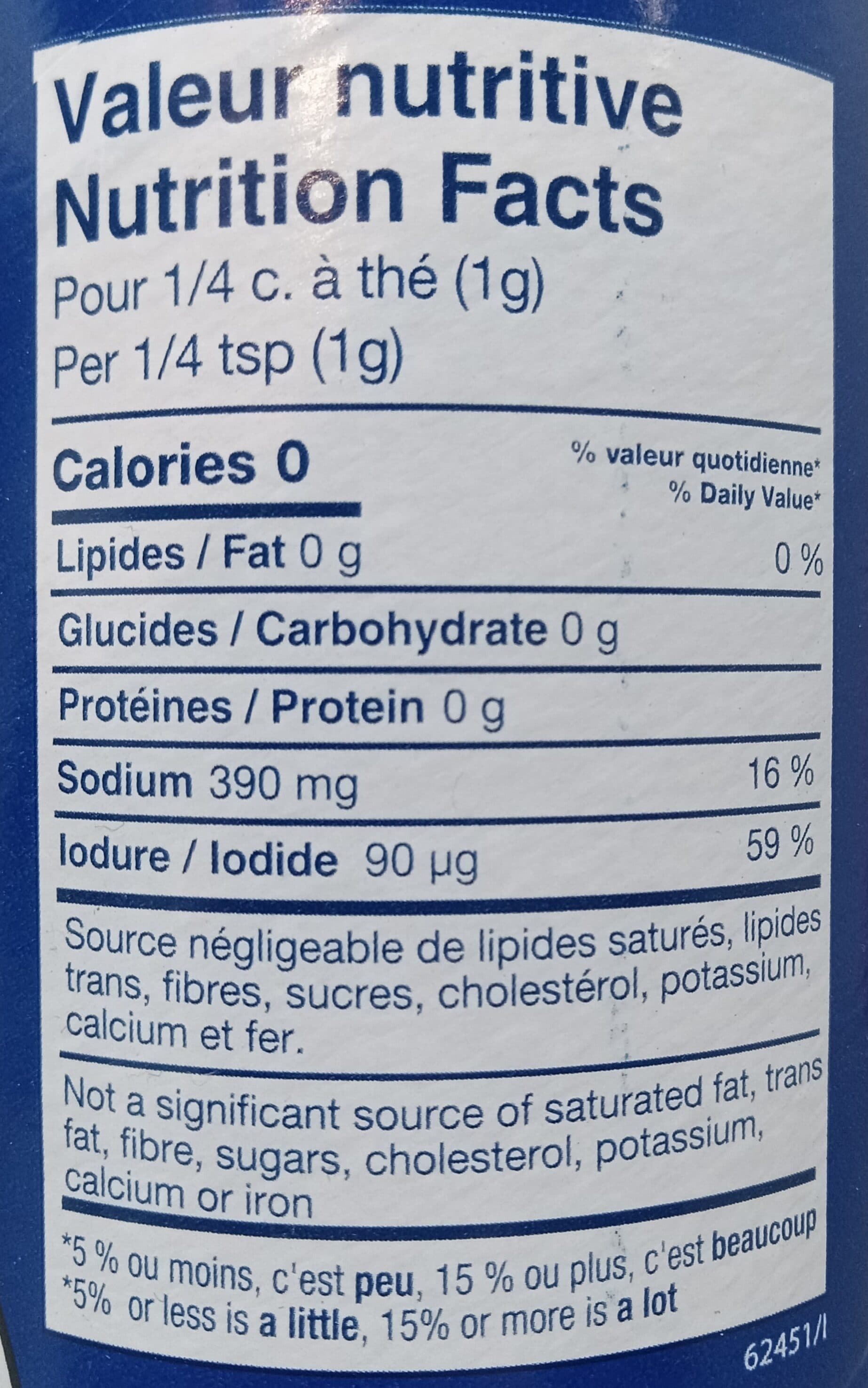La baleine Fine Iodized Sea Salt packshot