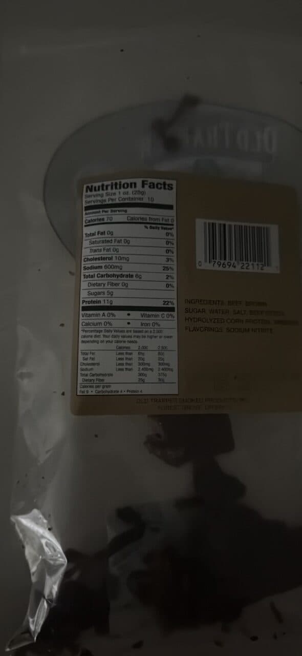 Old Trapper Old Fashioned Beef Jerky packshot