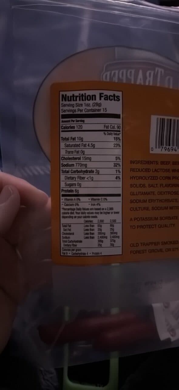 Old Trapper Original Beef Sticks packshot