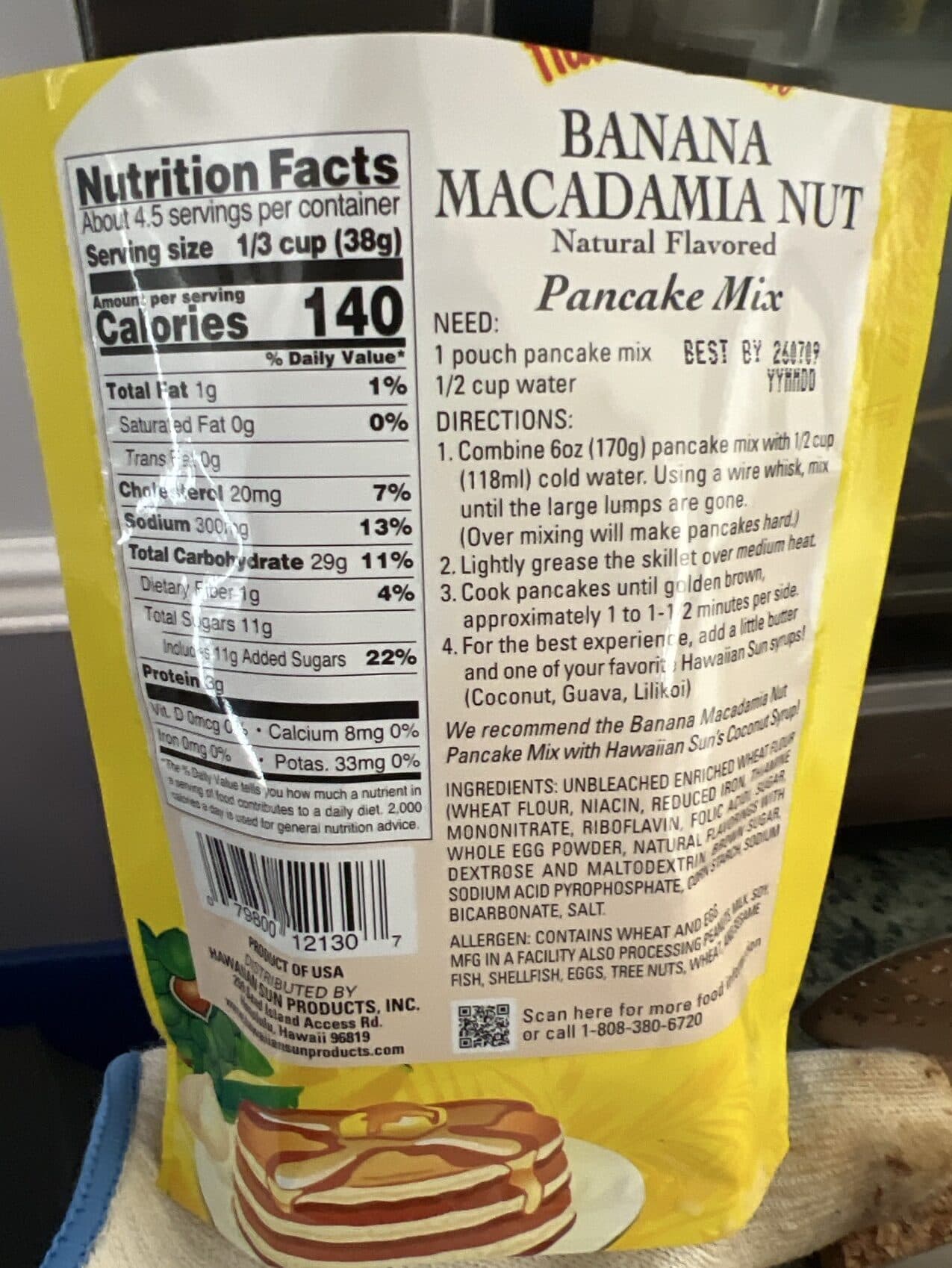 Hawaiian Sun Pancake Mix packshot