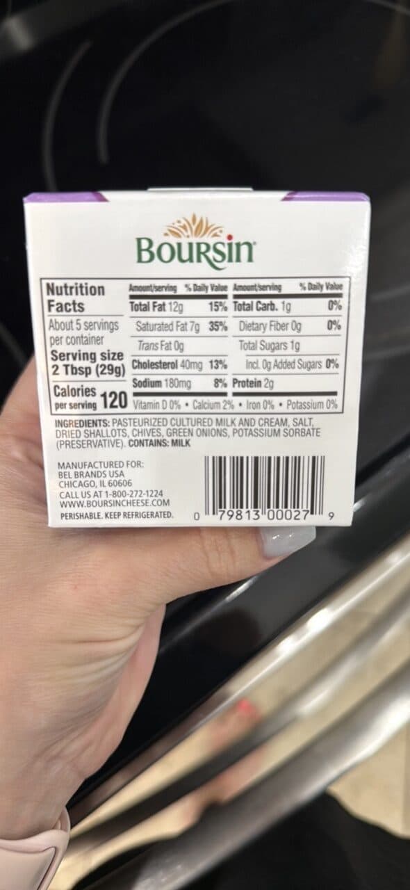 Boursin Shallot & Chive Spreadable Gourmet Cheese packshot