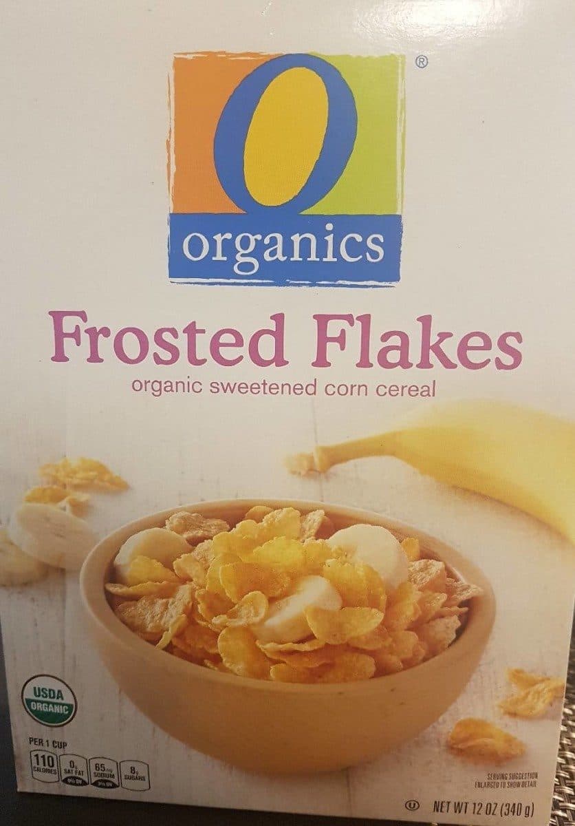 Organics Organic frosted flakes cereal packshot