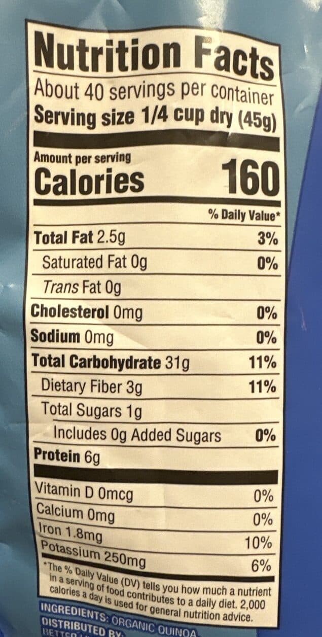 O Organics quinoa packshot