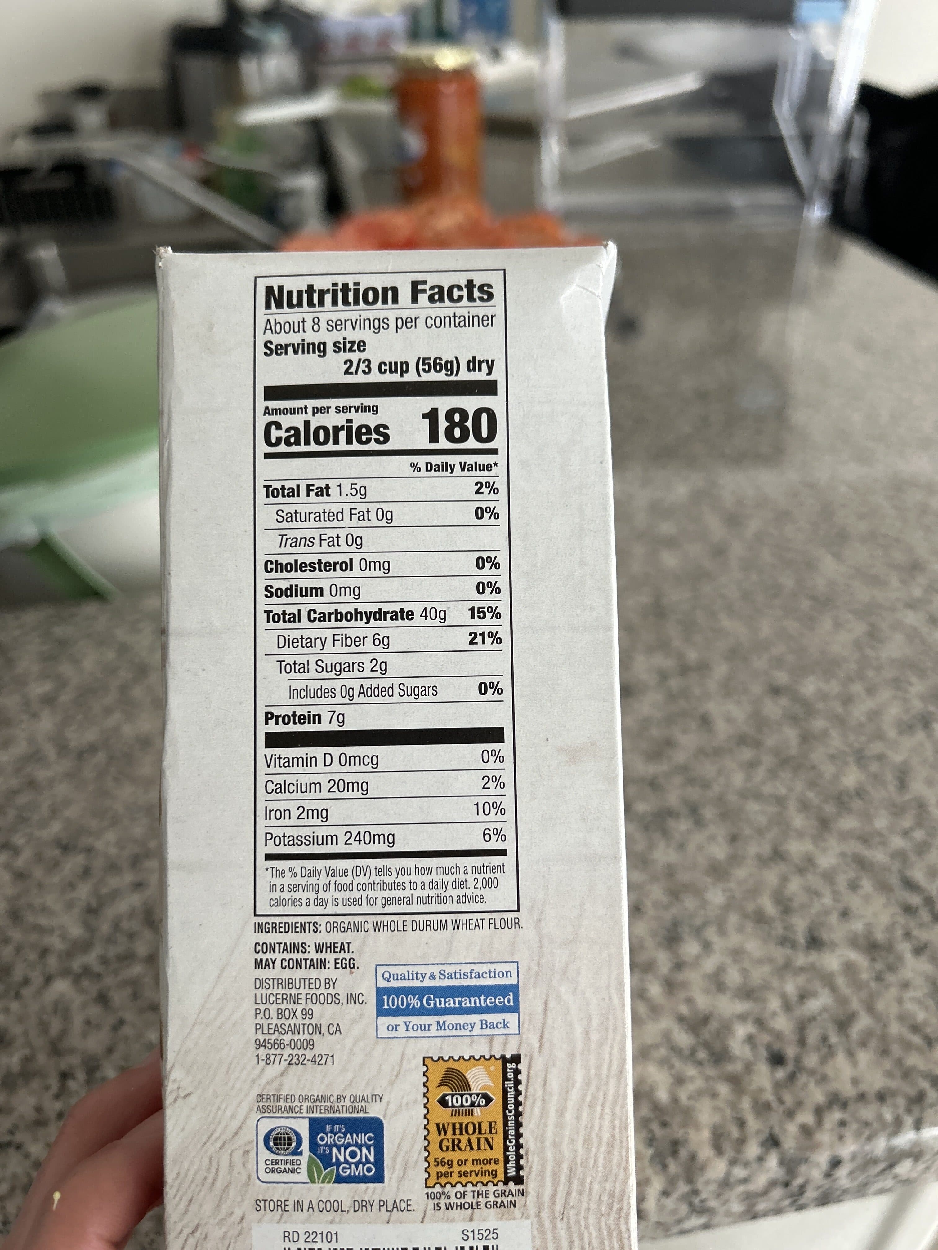 O Organics Organic whole wheat macaroni product, rotini packshot