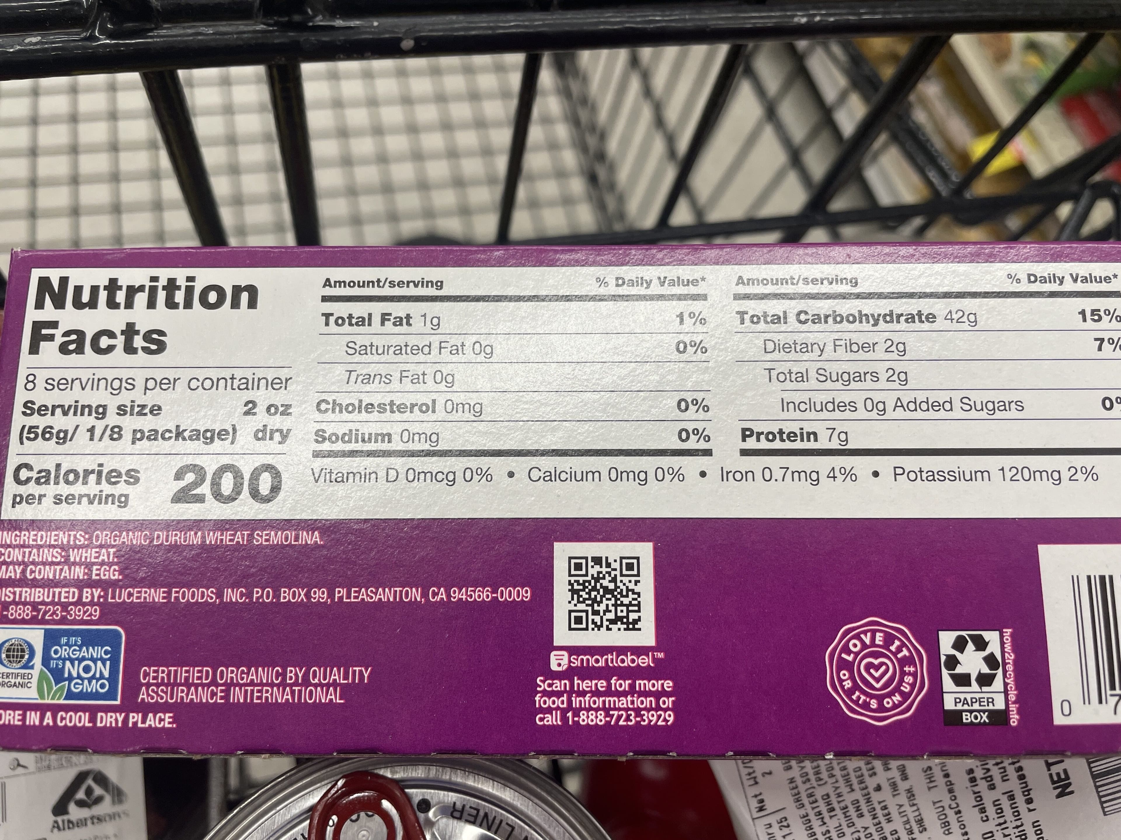 O Organics Organic macaroni product, spaghetti packshot