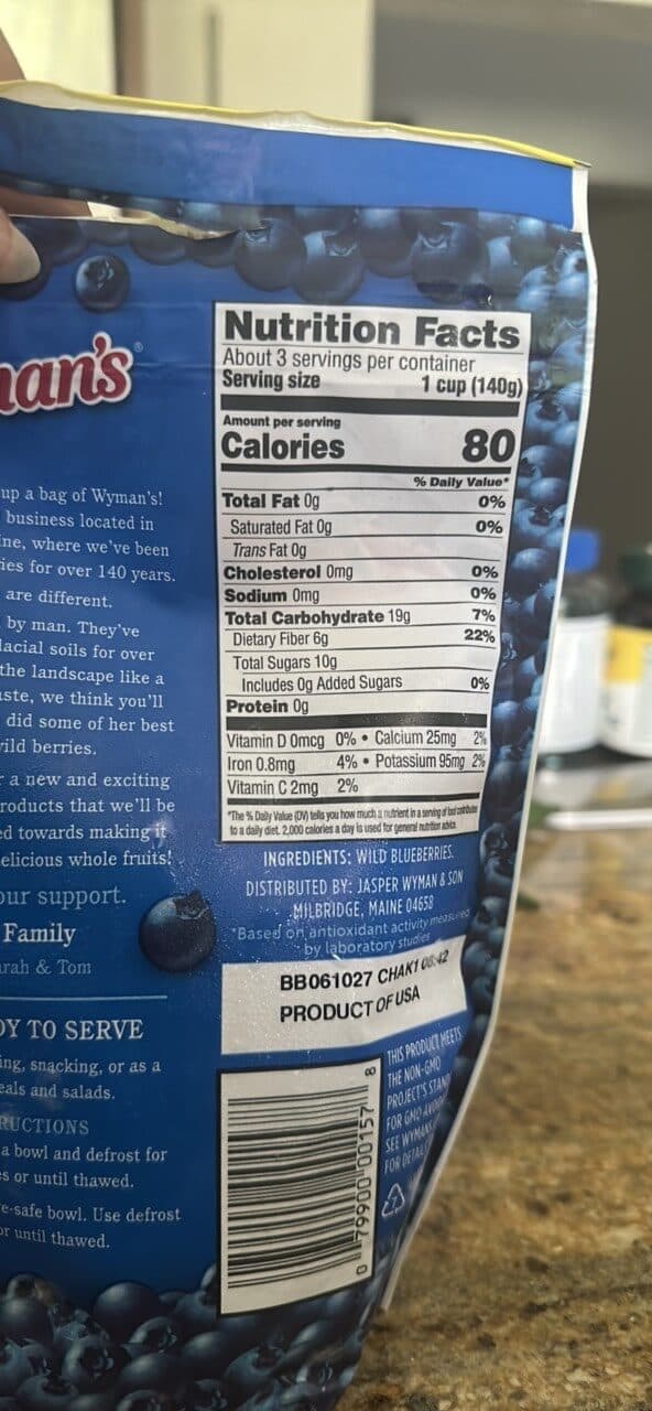 Wyman's Wild Blueberries packshot