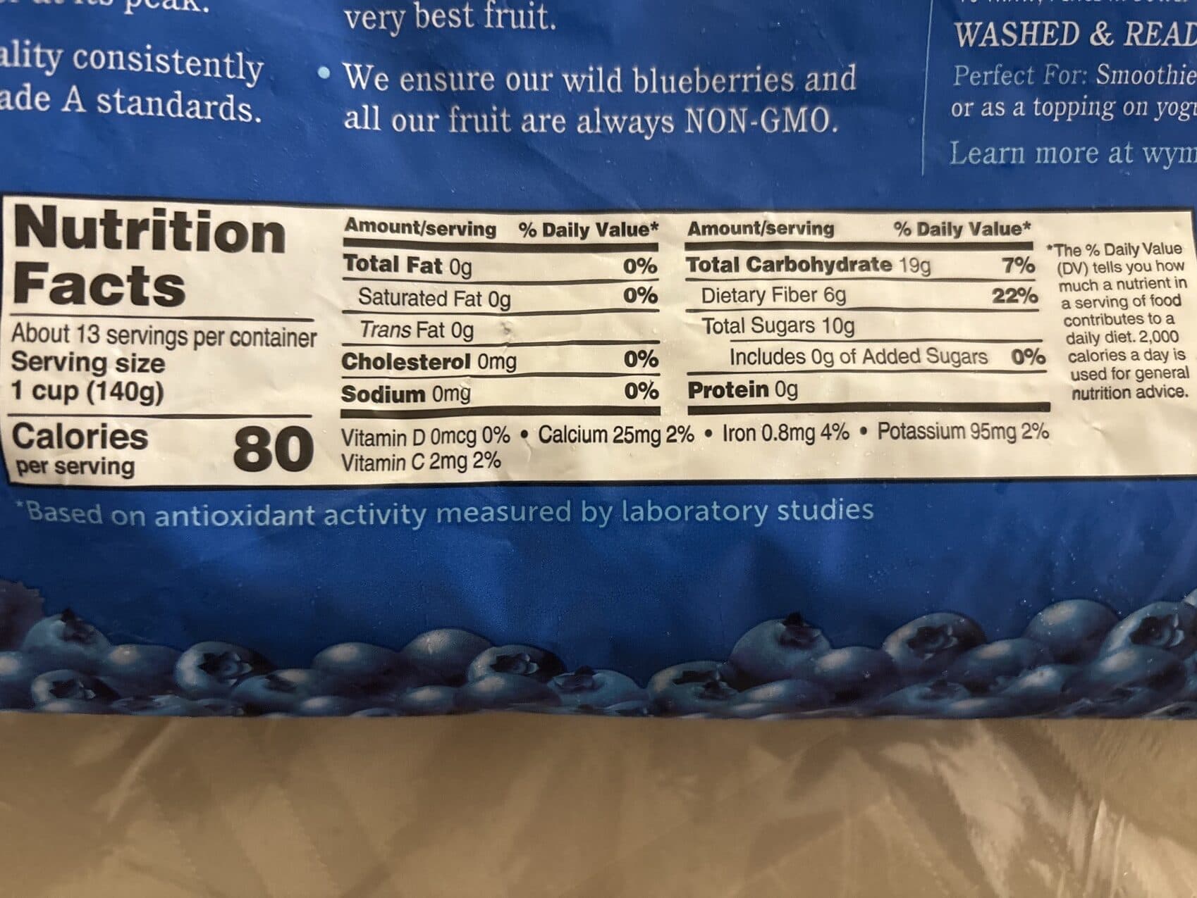 Wyman's Wild Blueberries packshot