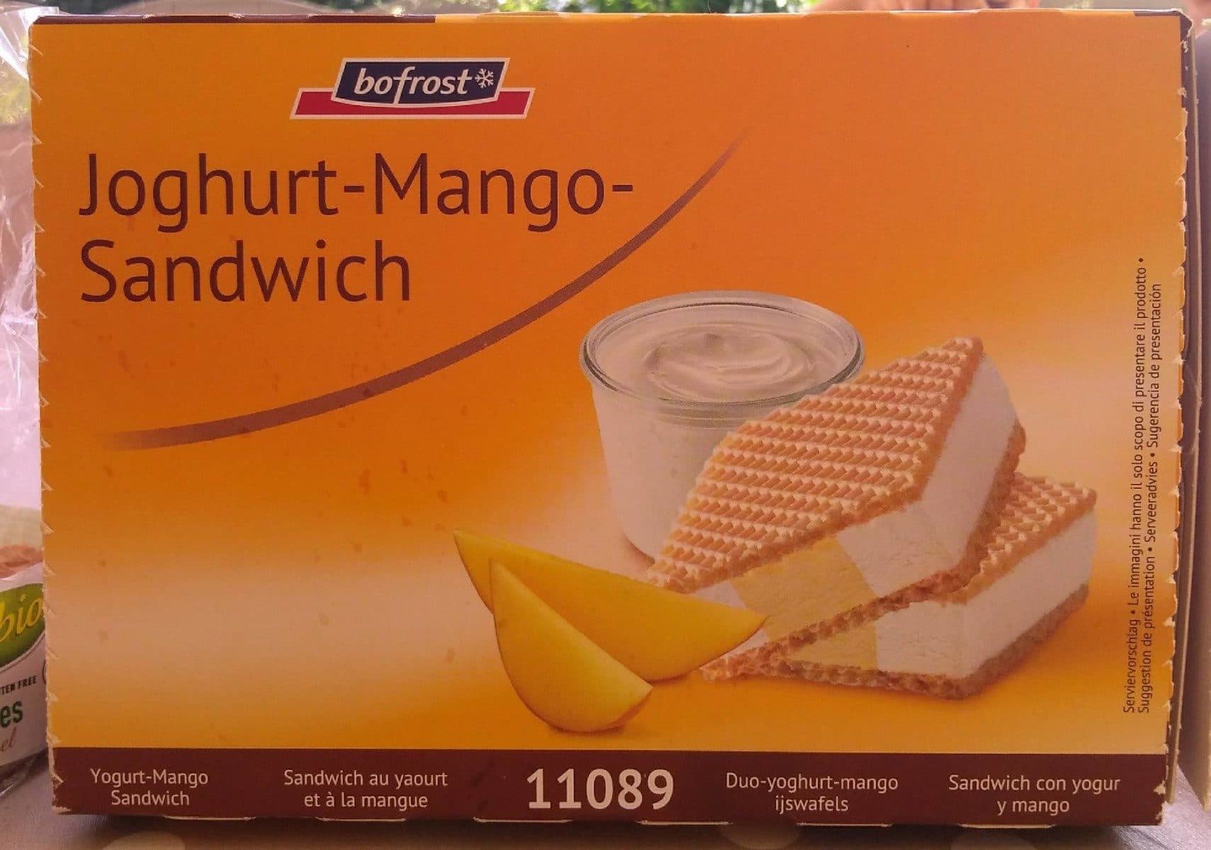Bofrost Joghurt mango sandwich packshot