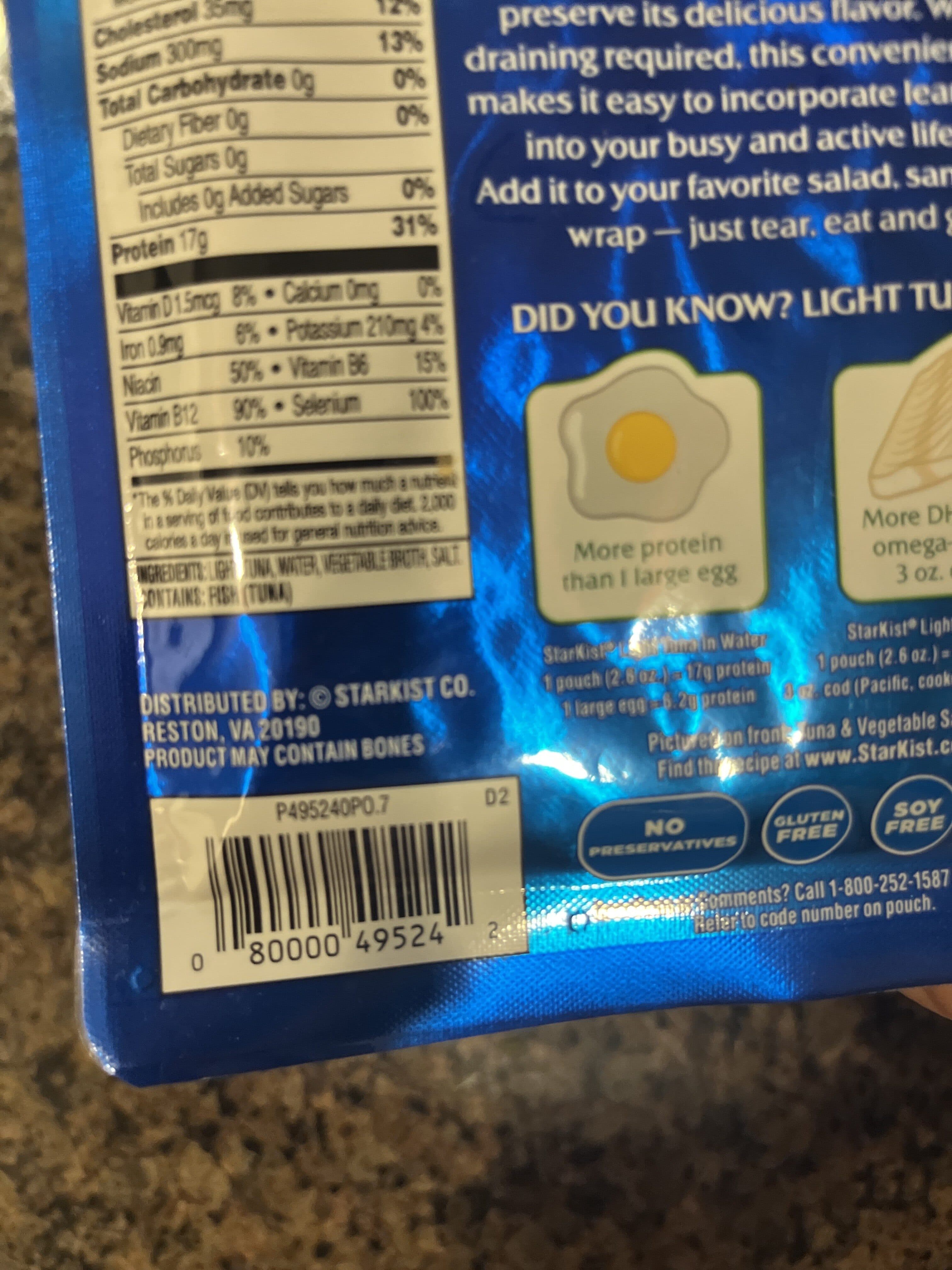 StarKist Wild Caught Light Tuna in Water packshot