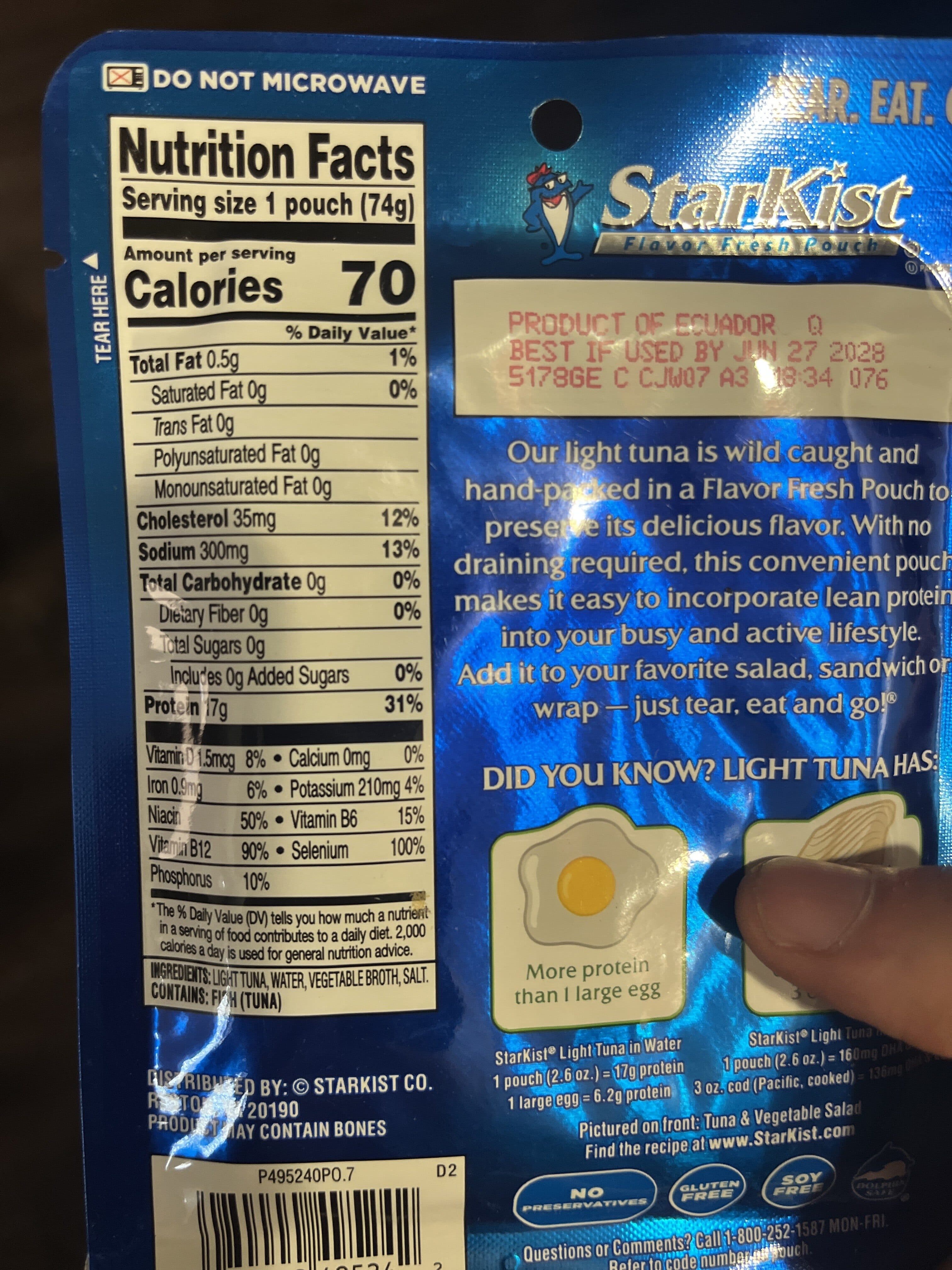 StarKist Wild Caught Light Tuna in Water packshot