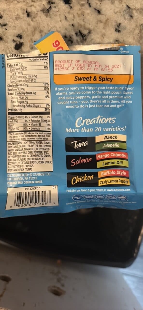 StarKist Tuna Creations Sweet & Spicy packshot