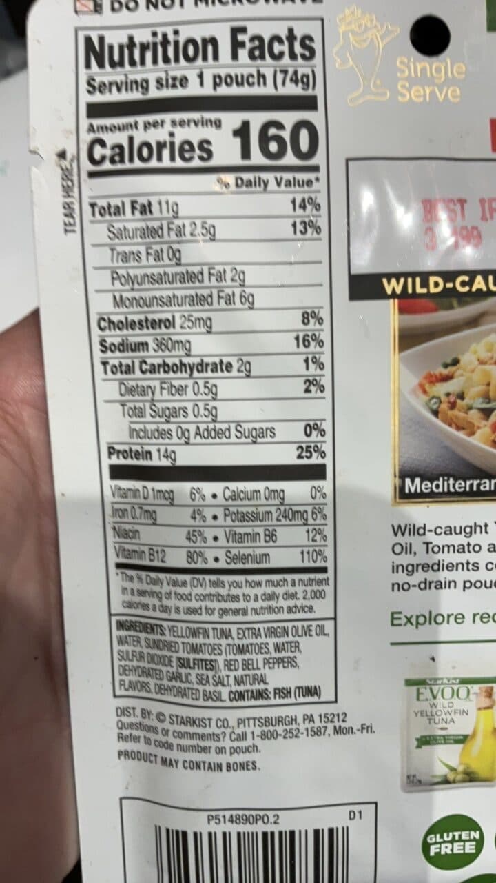 StarKist E.V.O.O. Wild Yellowfin Tuna with Tomato Basil in Extra Virgin Olive Oil packshot