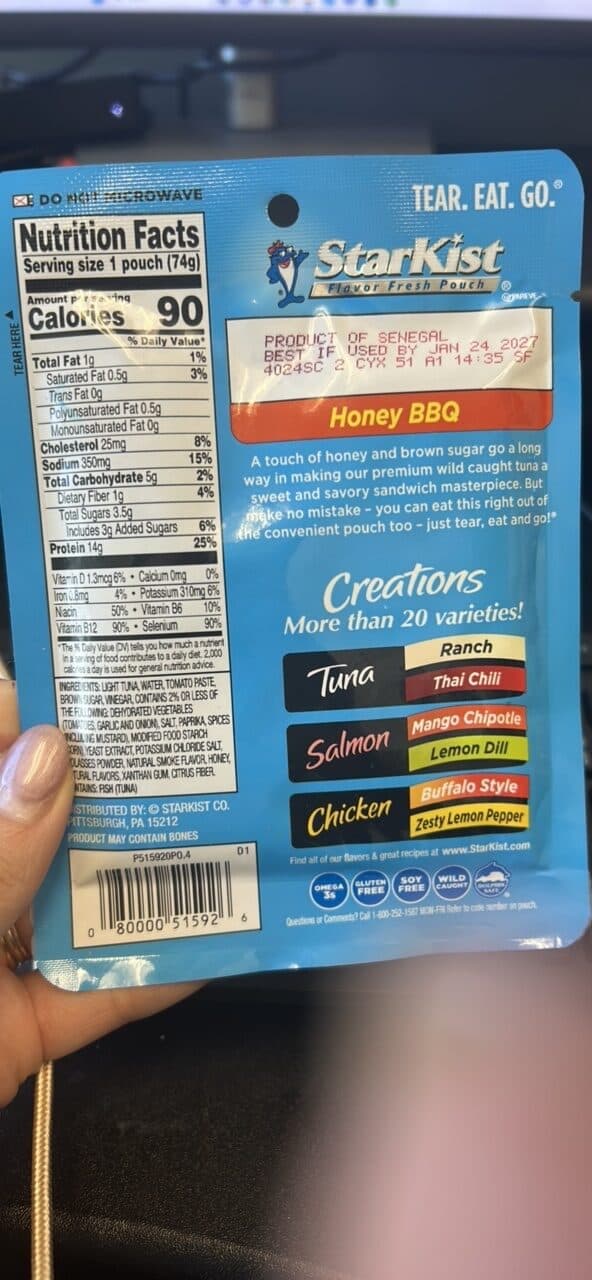 StarKist Tuna Creations Honey BBQ packshot