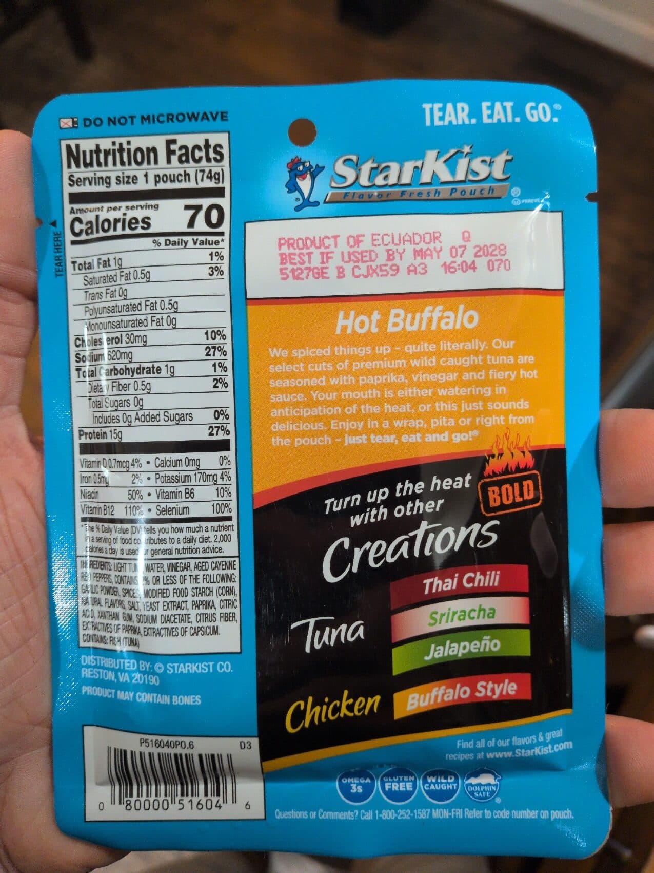 StarKist Hot Buffalo Seasoned Premium Tuna packshot