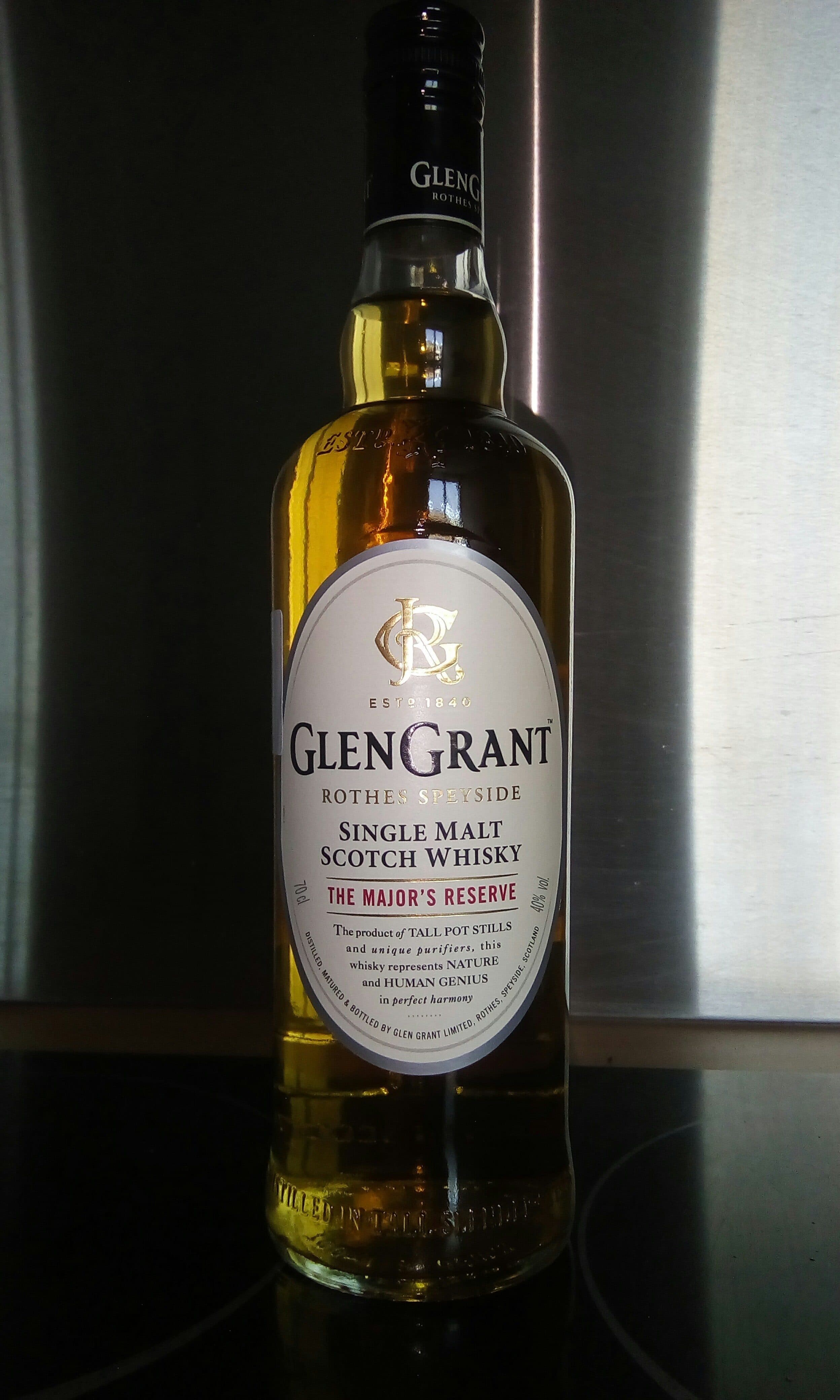 Open Food Facts Glen Grant Rothes Speyside Single Malt Scotch Whisky The Major's Reserve packshot
