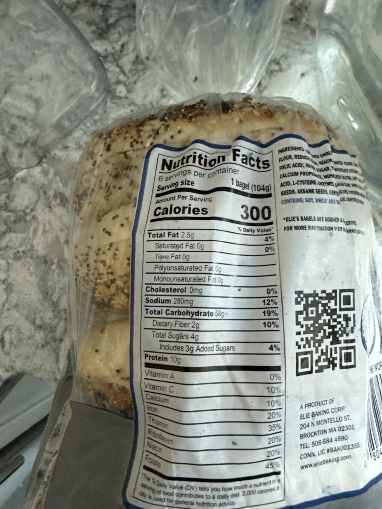 Elie Baking Corp Elie's, The Works Bagels packshot
