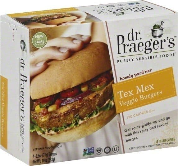 Dr. Praeger's Sensible Foods TexMex Veggie Burgers packshot