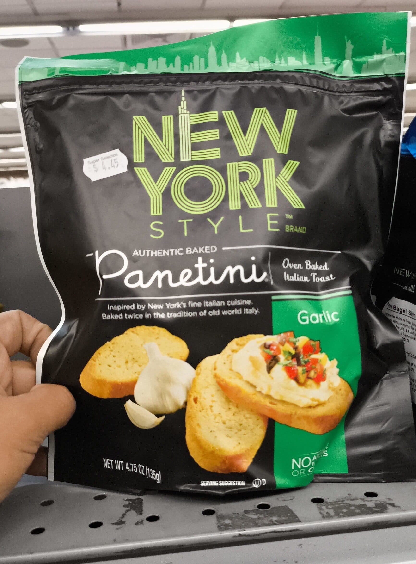 B&G Foods North America Inc. Garlic authentic baked panetini, garlic packshot