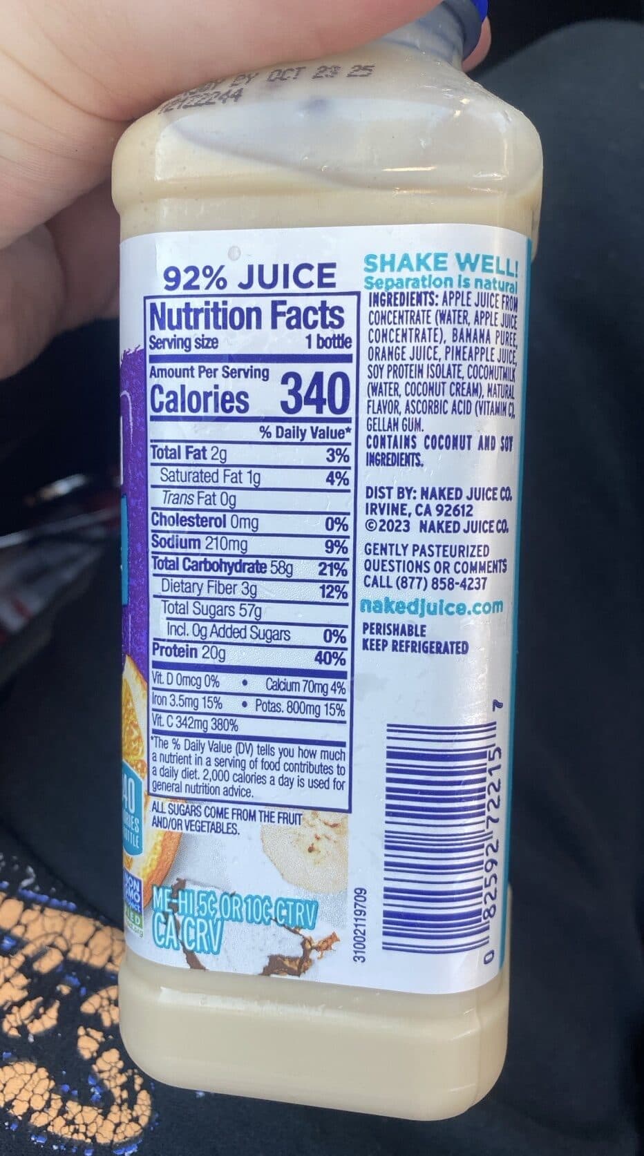 Naked Protein Tropical Juice Smoothie packshot