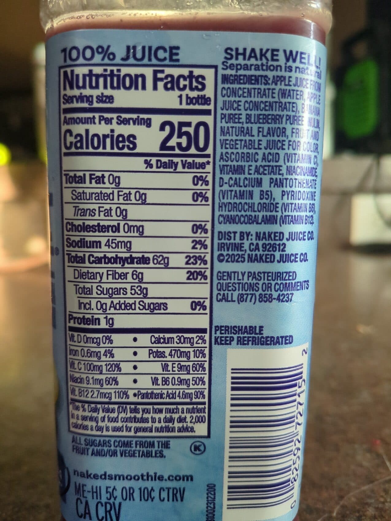 Naked BLUE MACHINE Boosted Smoothie packshot