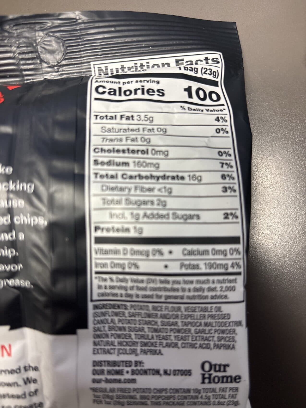 popchips BBQ Flavored popped Potato Snack packshot
