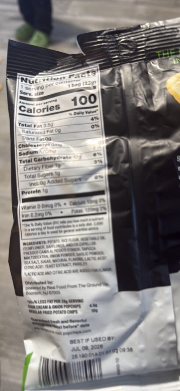 popchips popchips Sour Cream & Onion packshot