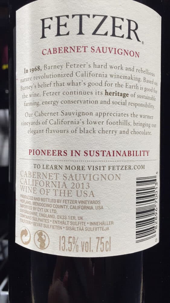 Fetzer Ferrer cabernet sauvignon packshot