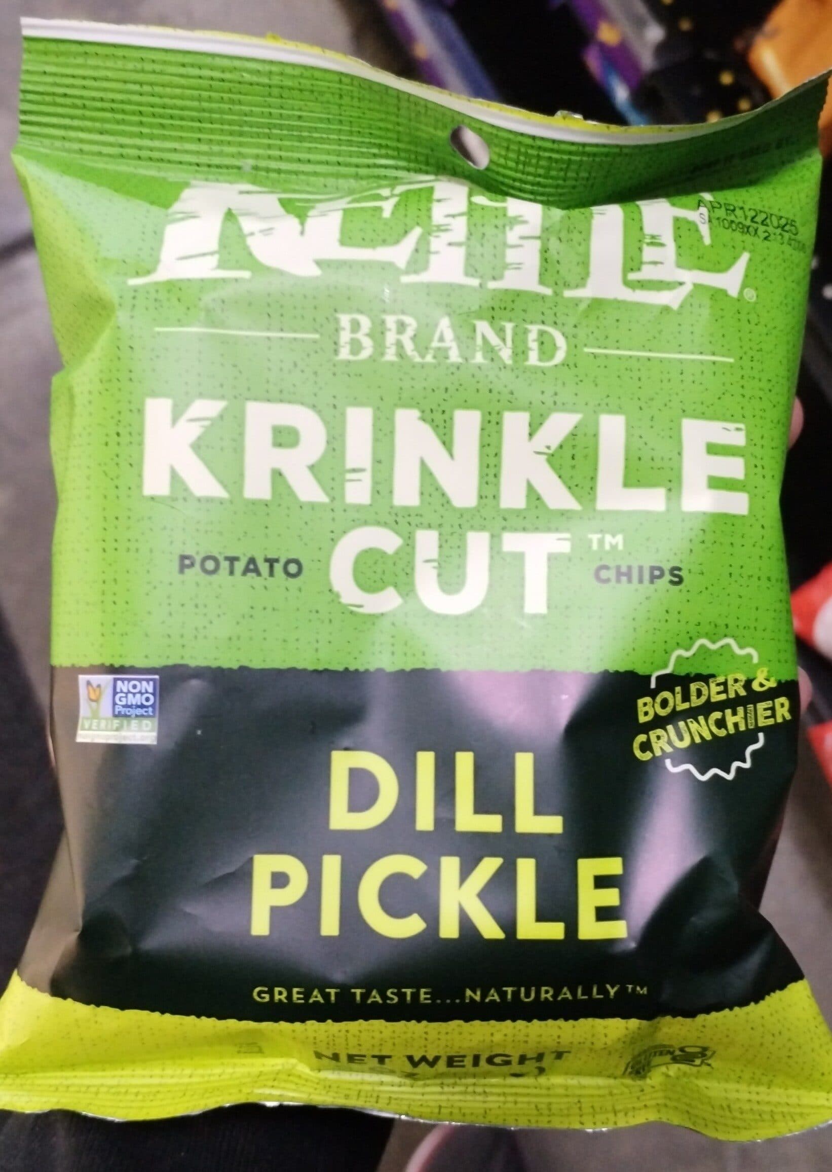 Kettle KRINKLE CUT Potato Chips Dill Pickle packshot