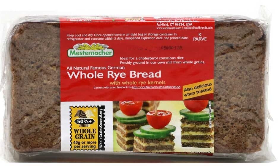 Mestemacher Whole Rye Bread with whole rye kernels packshot