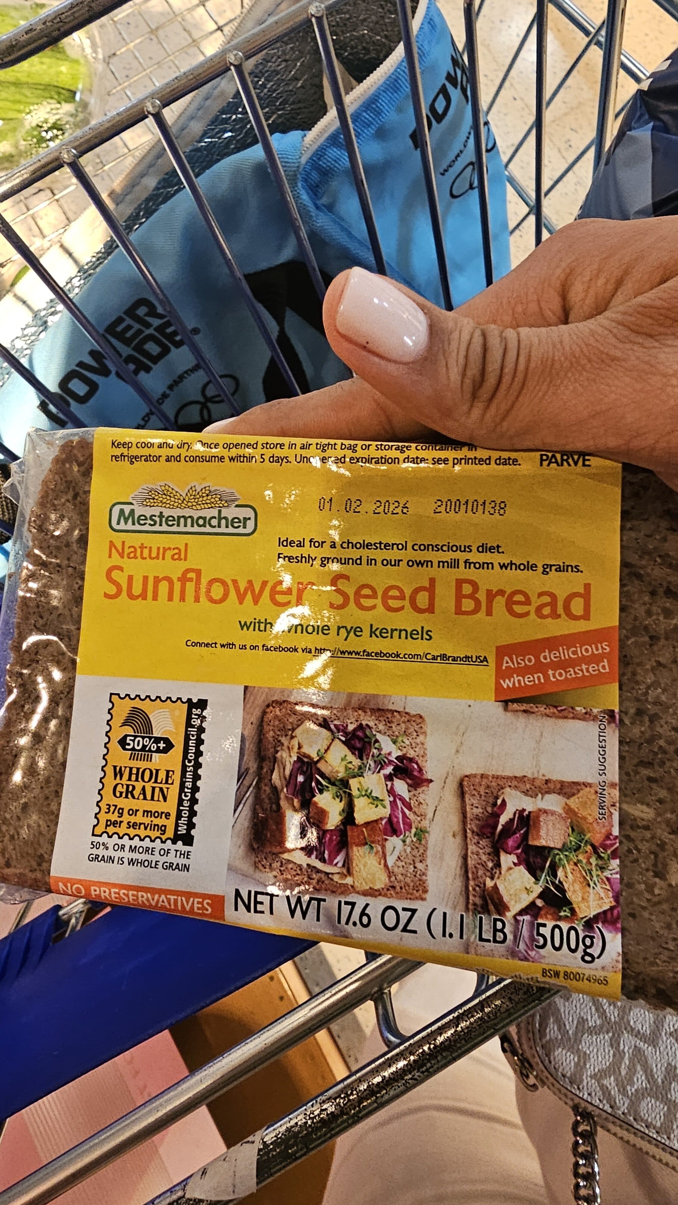 Mestemacher Natural sunflower seed bread with whole rye kernels packshot