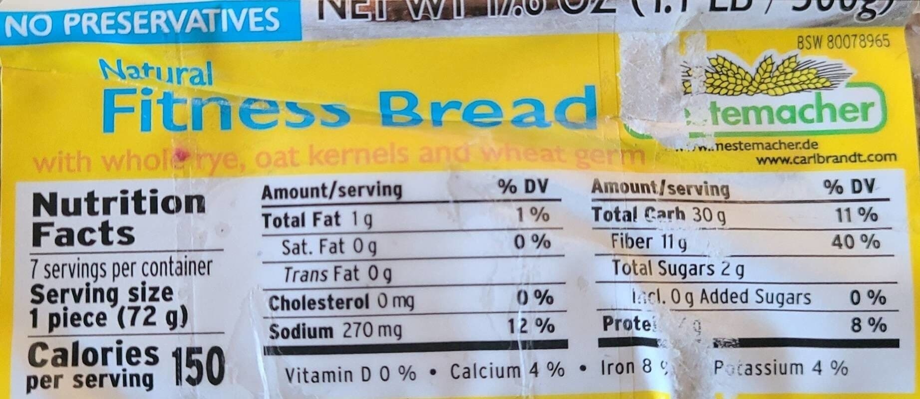 Mestemacher Fitness Bread packshot