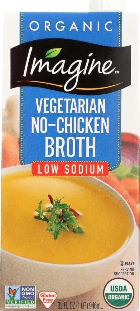 Imagine Organic Low Sodium Vegetarian No Chicken Broth packshot