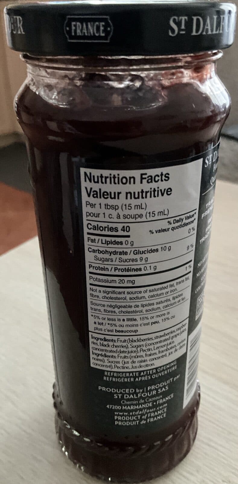 St Dalfour Four Fruits Fruit Spread packshot