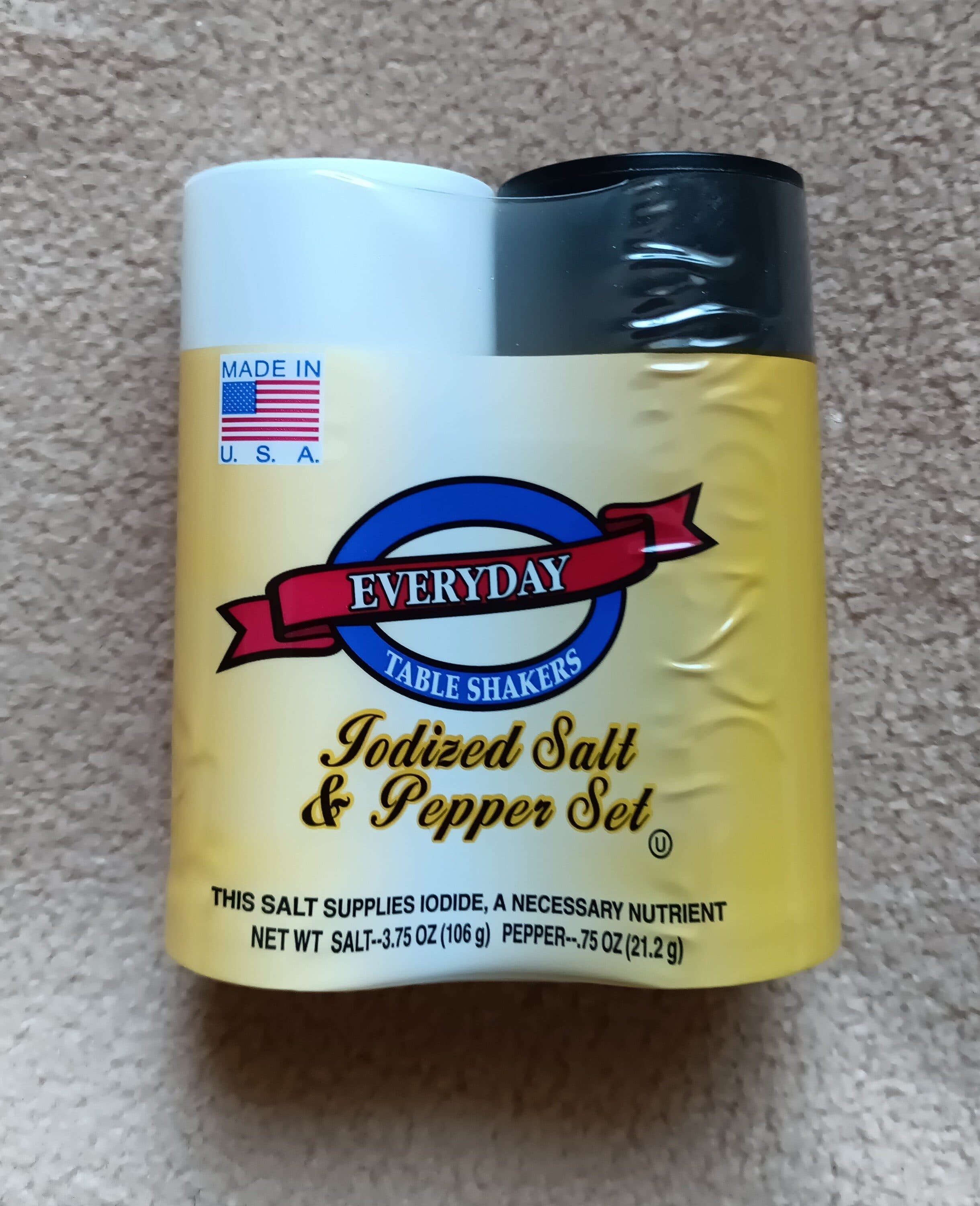 Everyday Iodized Salt & Pepper Set packshot