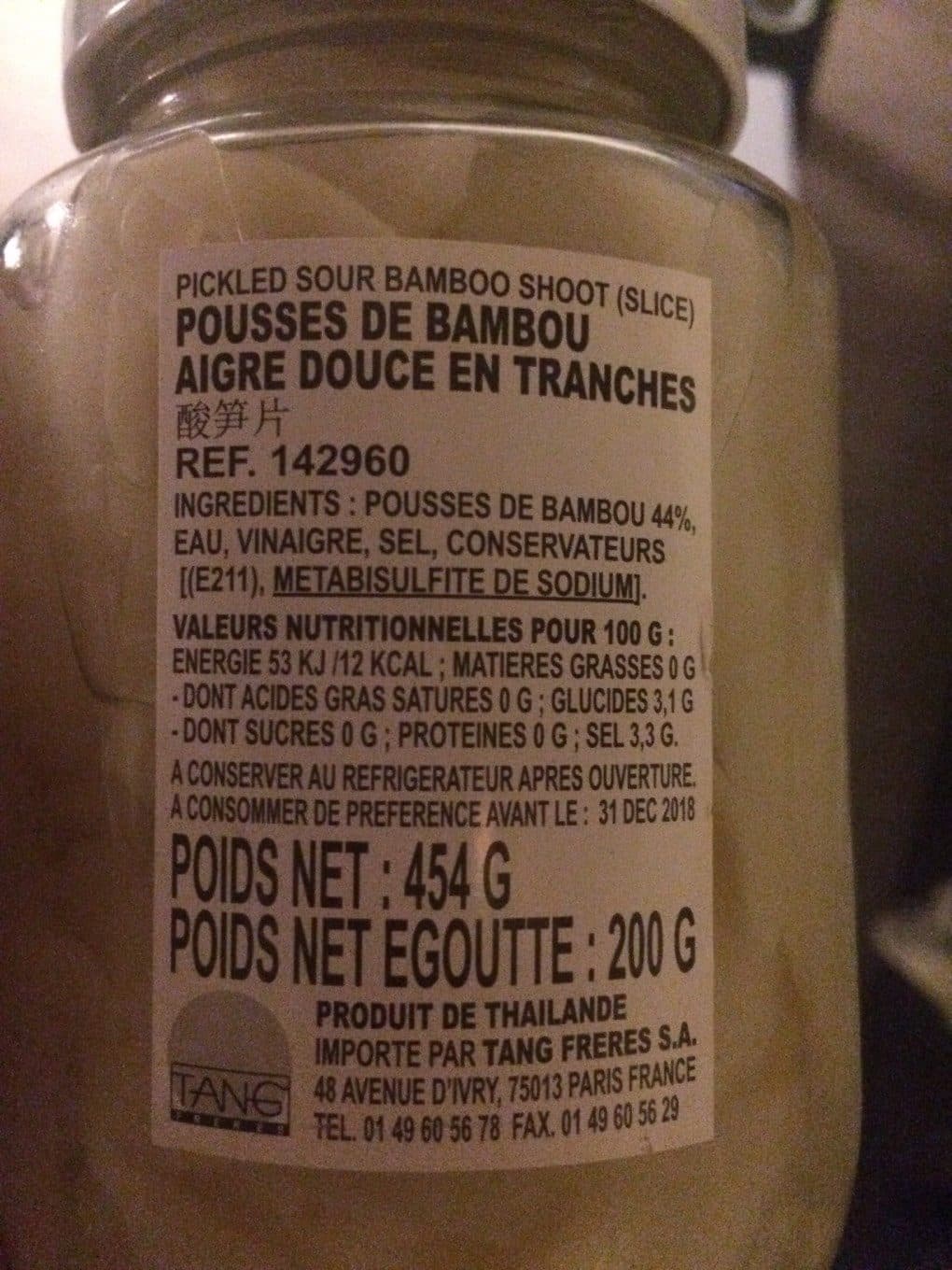 Cock Bambou Pousse Aigre Doux 454G packshot
