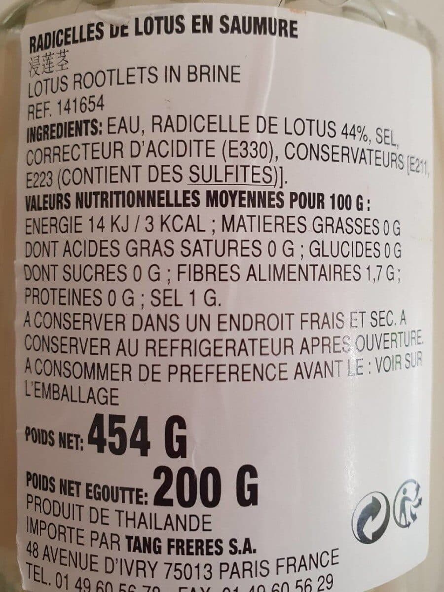 Open Food Facts Lotus Radicelle Vinaigre packshot